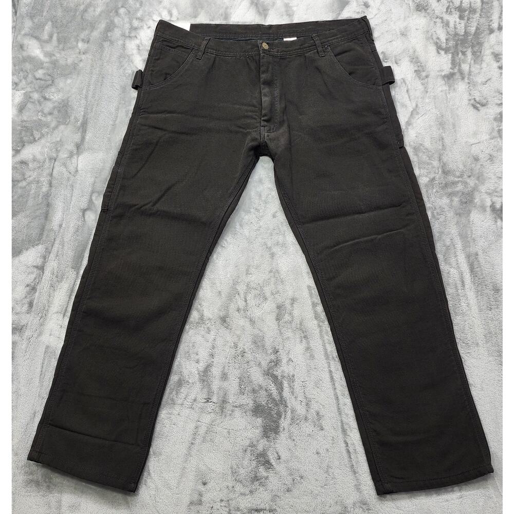 NEW Polar King Key Pants Mens 40X32 Black Fleece Lined Canvas Carpenter‎ Utility